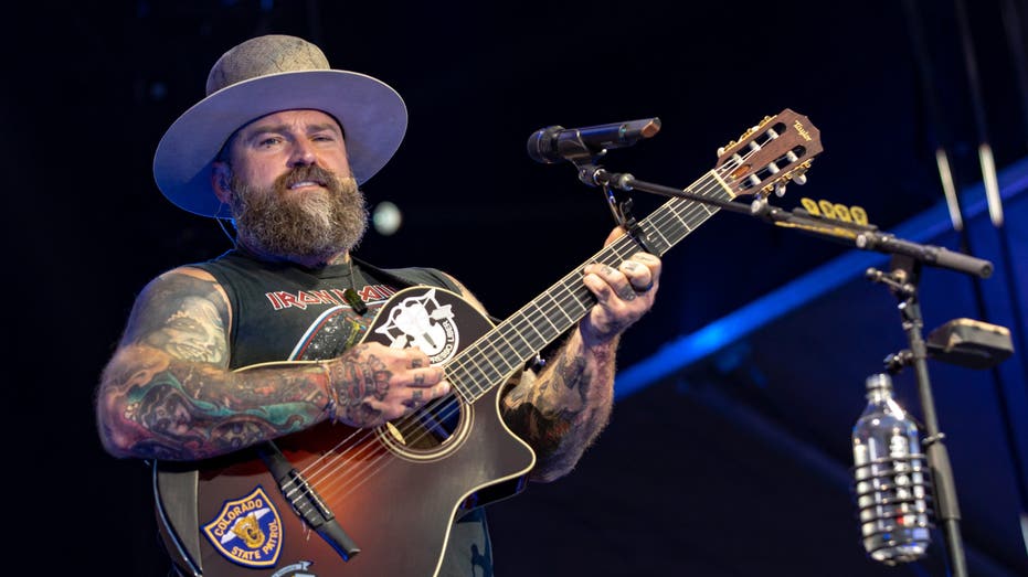 Zac Brown on stage with guitar