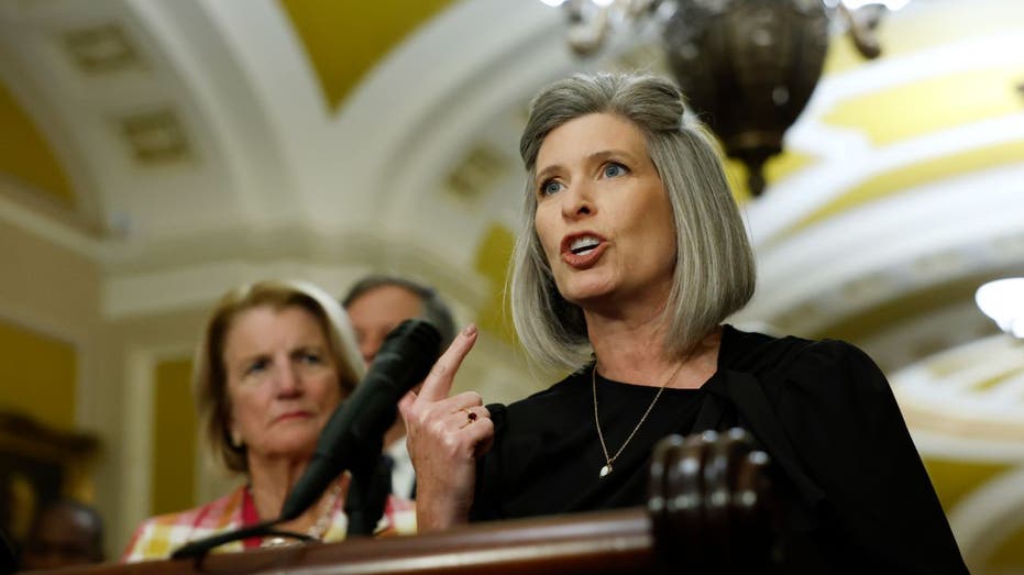 Sen. Joni Ernst speaks at a press conference