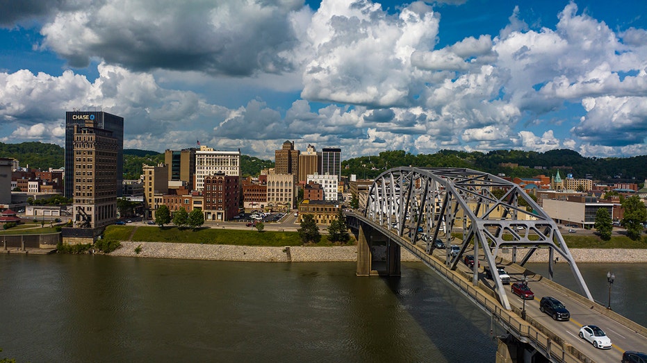 Aerial view of Charleston Skyline, West Virginia. (Photo by: Visions of America/Joseph Sohm/Universal Images Group via Getty Images)