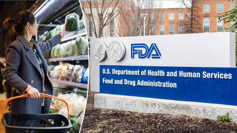 A woman shopping and the FDA sign
