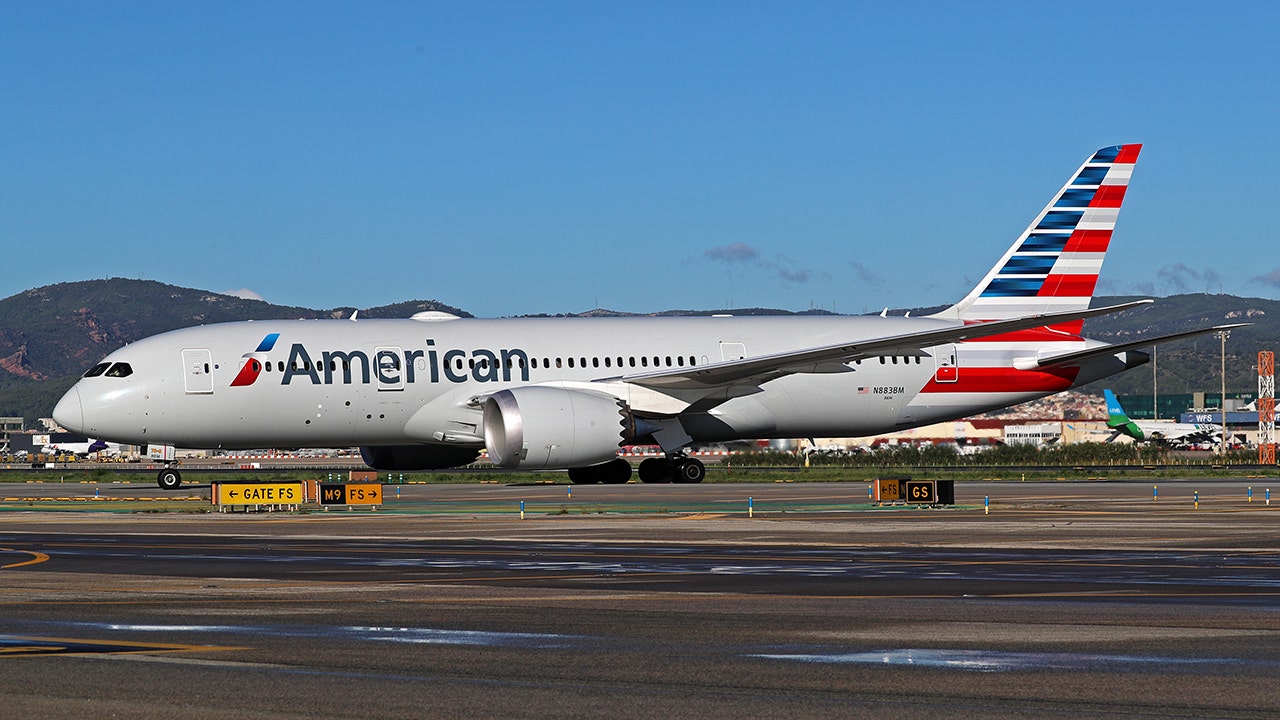 American Airlines Street has been released on top of Landing Gear Firest in Denver Airport American Airlines Street has been released on top of Landing Gear Firest in Denver Airport