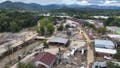 ASHEVILLE, NORTH CAROLINA - OCTOBER 03: An aerial view of flood damage wrought by Hurricane Helene along the Swannanoa River on October 3, 2024 in Asheville, North Carolina. At least 200 people were killed in six states in the wake of the powerful hurricane which made landfall as a Category 4. President Joe Biden took an aerial tour of the devastated region yesterday and ordered the deployment of 1,000 active duty U.S. soldiers to assist with storm relief efforts and reinforce the North Carolina National Guard. - Fox News