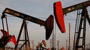 MCKITTRICK, CA - MARCH 23:  Pump jacks and wells are seen in an oil field on the Monterey Shale formation where gas and oil extraction using hydraulic fracturing, or fracking, is on the verge of a boom on March 23, 2014 near McKittrick, California. Critics of fracking in California cite concerns over water usage and possible chemical pollution of ground water sources as California farmers are forced to leave unprecedented expanses of fields fallow in one of the worst droughts in California history. Concerns also include the possibility of earthquakes triggered by the fracking process which injects water, sand and various chemicals under high pressure into the ground to break the rock to release oil and gas for extraction though a well. The 800-mile-long San Andreas Fault runs north and south on the western side of the Monterey Formation in the Central Valley and is thought to be the most dangerous fault in the nation. Proponents of the fracking boom saying that the expansion of petroleum extraction is good for the economy and security by developing more domestic energy sources and increasing gas and oil exports.   (Photo by David McNew/Getty Images)