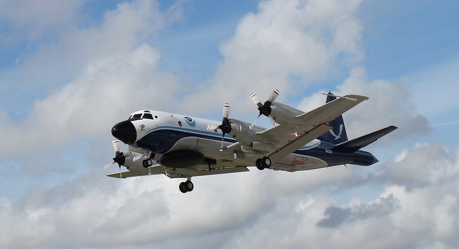 The NOAA flies two WP-3D Orion planes