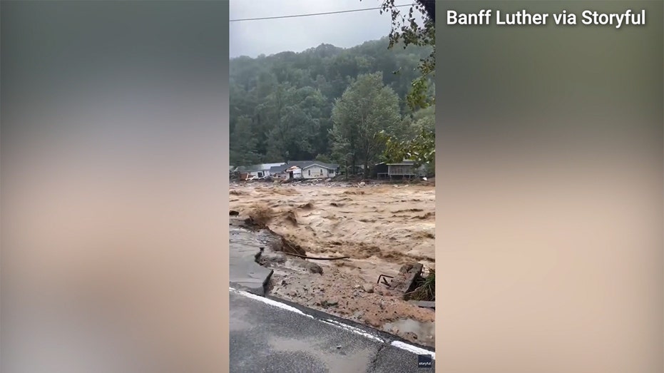 Wall of water in Chimney Rock