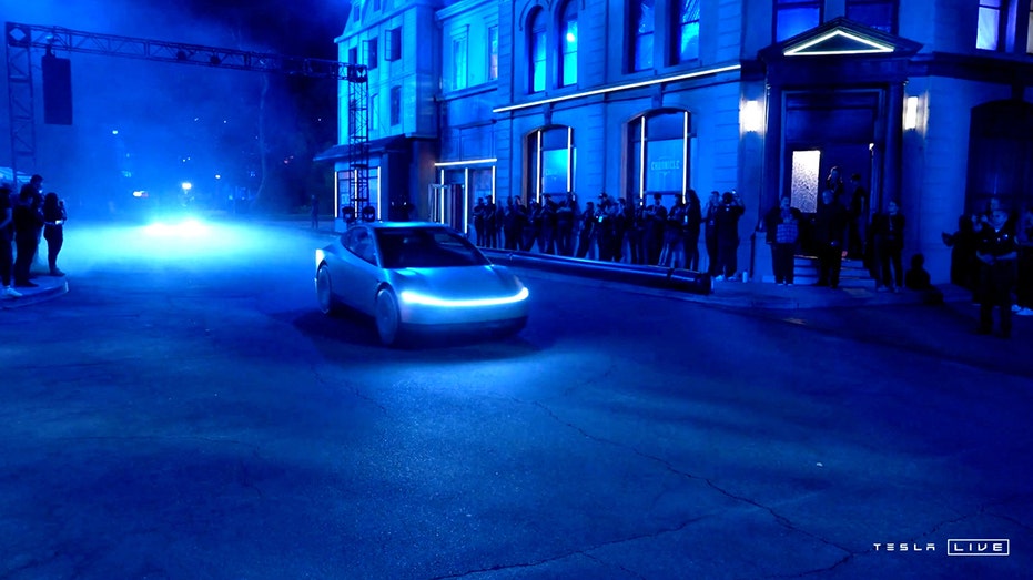 Still from the Tesla robotaxis unveiling video