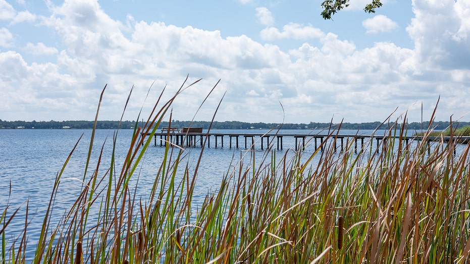 The home boasts its own private dock on the river and over 500 feet of waterfront footage.