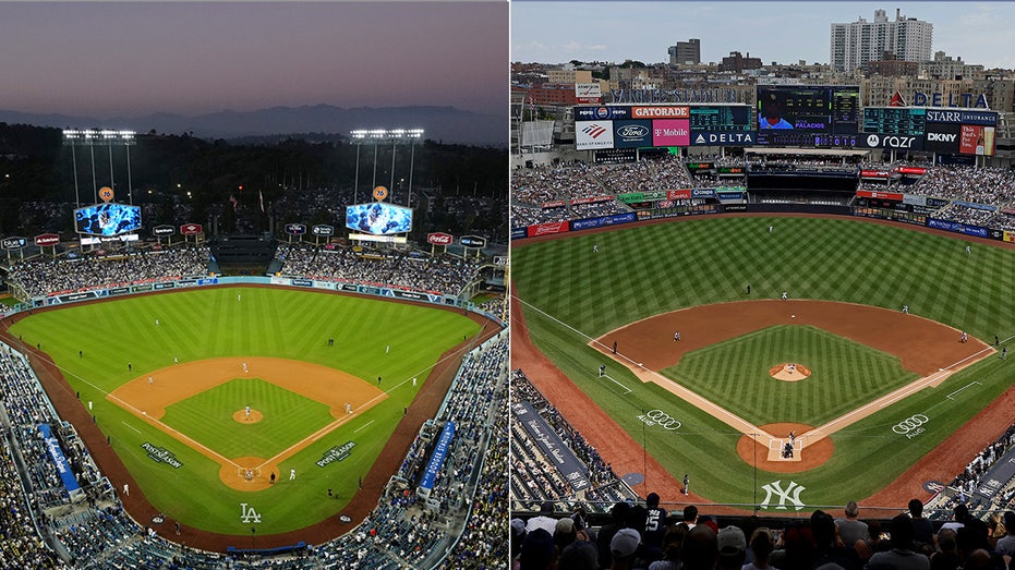 Dodgers Stadium and Yankees Stadium