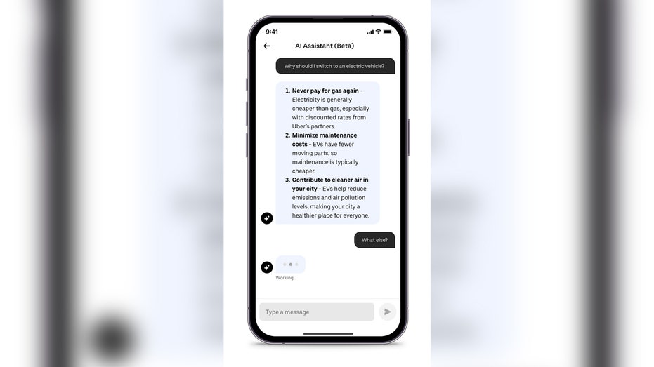AI assistant screen
