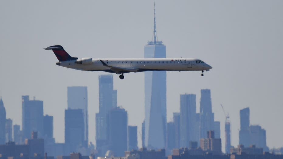 The plane lands in NYC