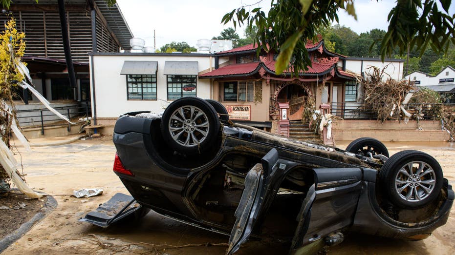 Car damaged by flood