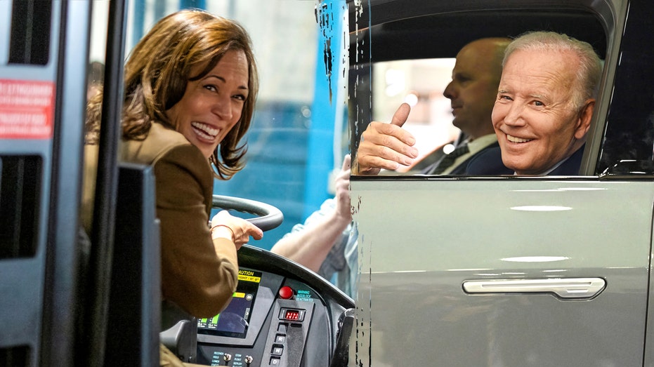 Harris and Biden ride in EVs