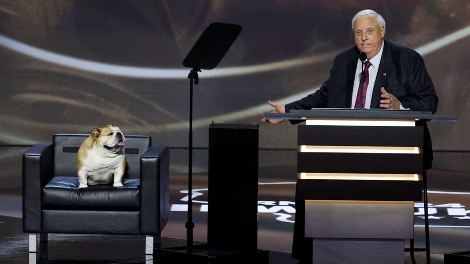 West Virginia Gov. Jim Justice speaks at the RNC