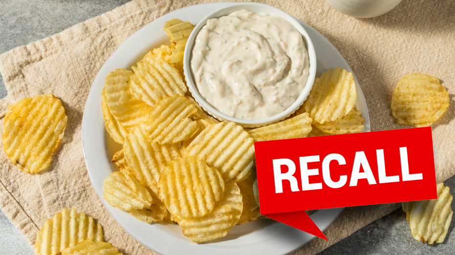 Recall logo with dips and chips
