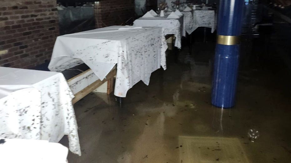 flooded cafe