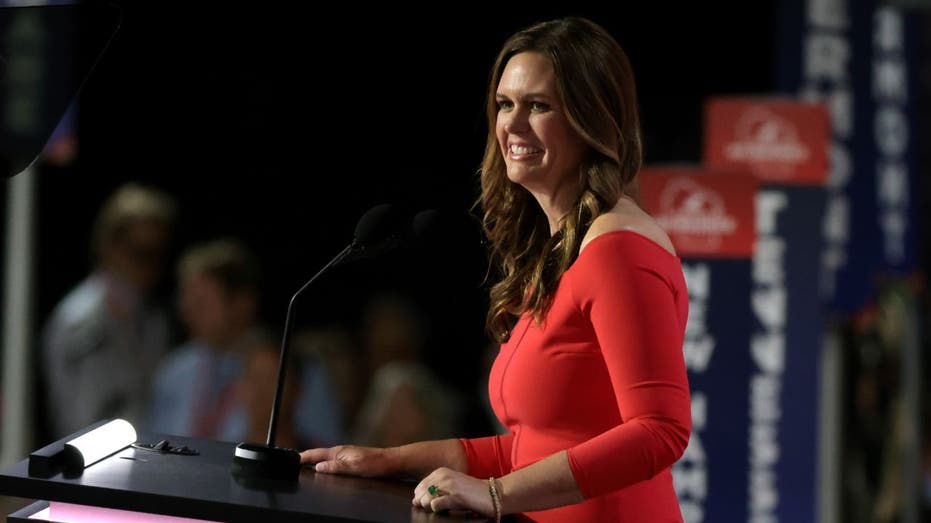 Arkansas Gov. Sarah Huckabee Sanders speaks at RNC