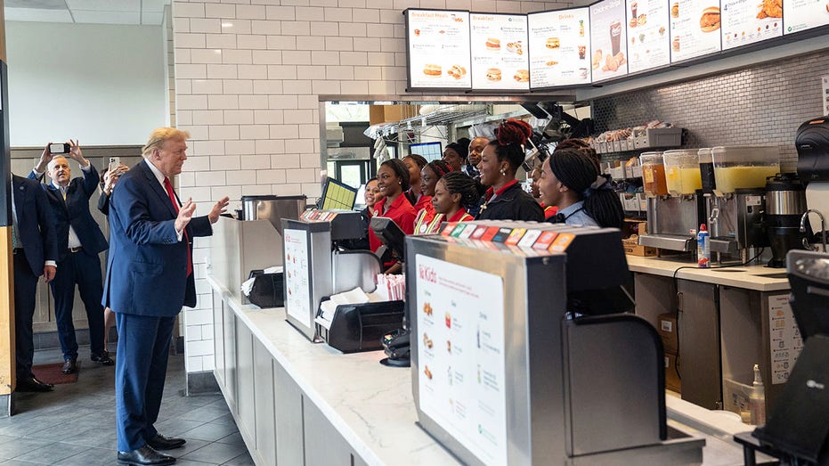 Trump meets with customers, staff at chick-fil-a