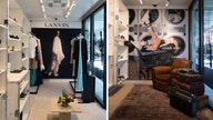 Luxury retail meets repurposed shipping containers in traveling pop-up shop featuring high-end brands