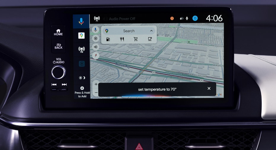 The display screen in the 2025 Acura ADX equipped with the A-Spec with Advance Package trim.