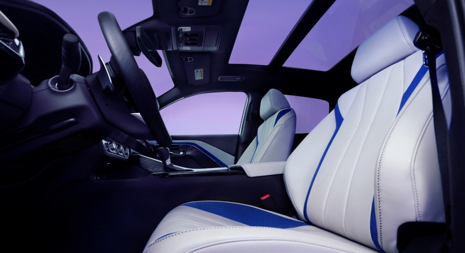 The inside of the 2025 Acura ADX equipped with the A-Spec with Advance Package trim.