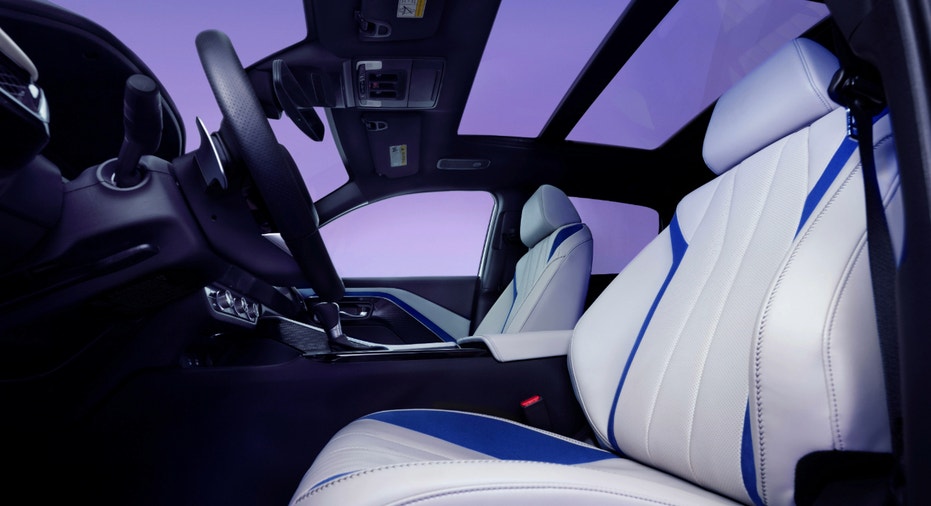 The inside of the 2025 Acura ADX equipped with the A-Spec with Advance Package trim.