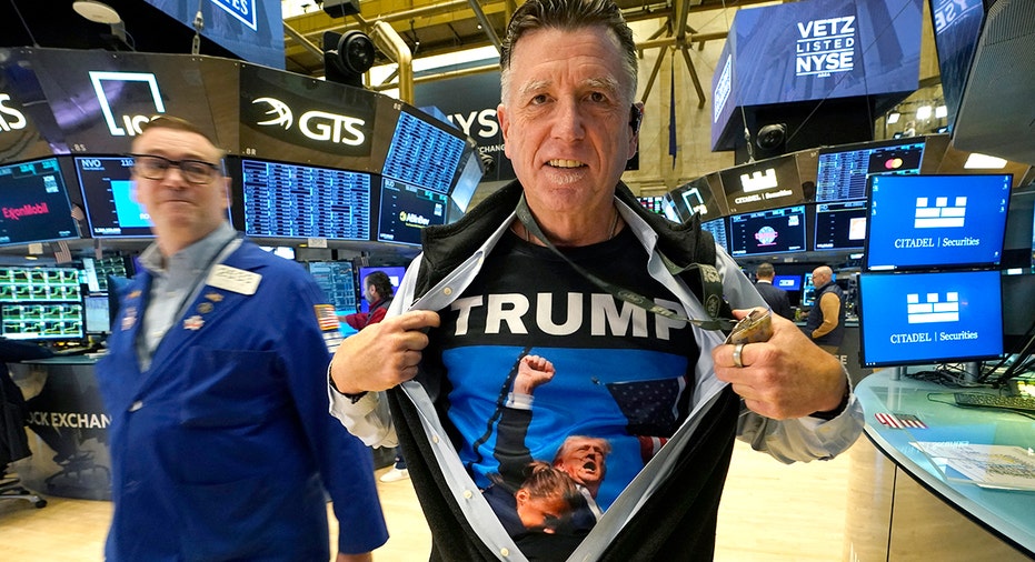 Market trader wears Trump shirt