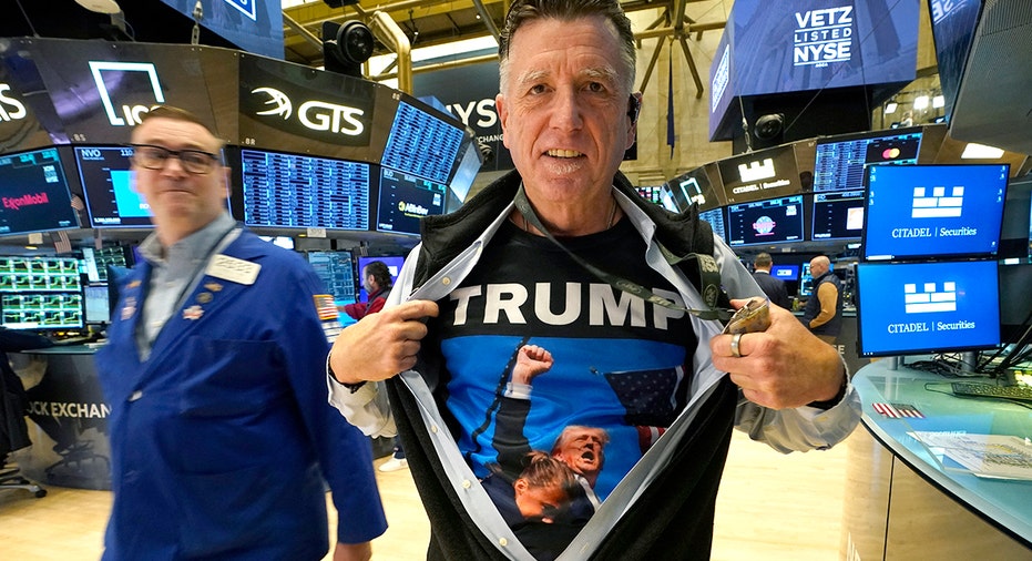 Market trader wears Trump shirt