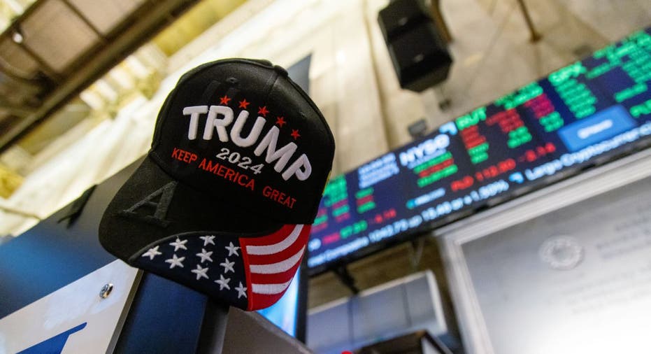 Trump hat on display at NYSE