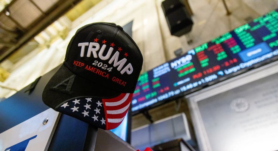 Trump hat on display at NYSE