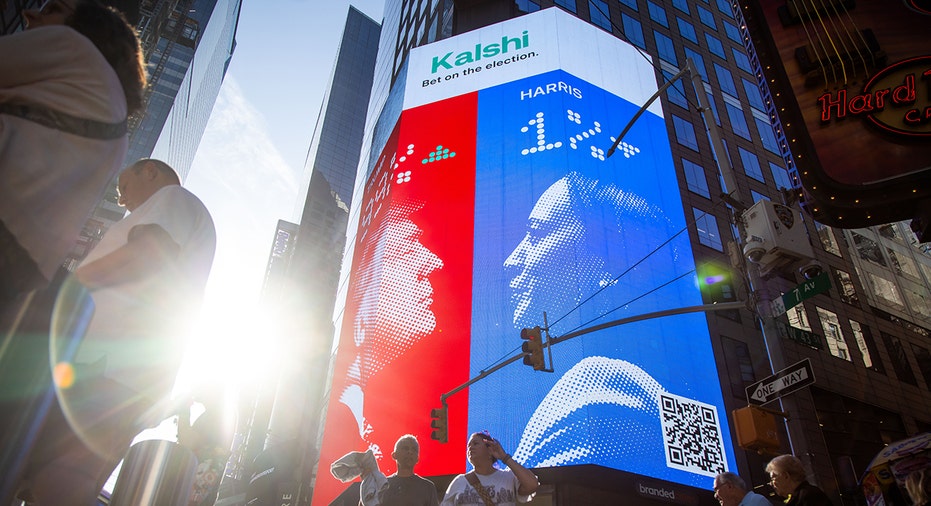 Election Day bets shown in Times Square