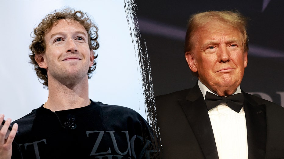 Pisahkan gambar Zuckerberg dan Trump