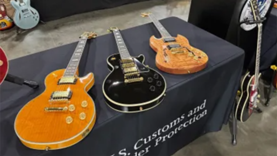 fake Gibson guitar displayed by CBP