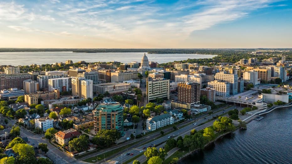 aerial view of Madison, Wisconsin