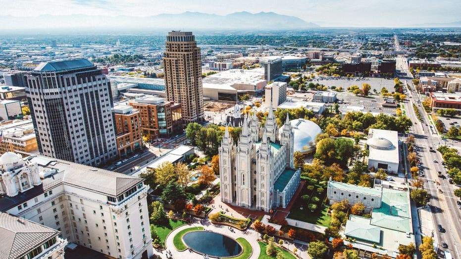 aerial view of Salt Lake City