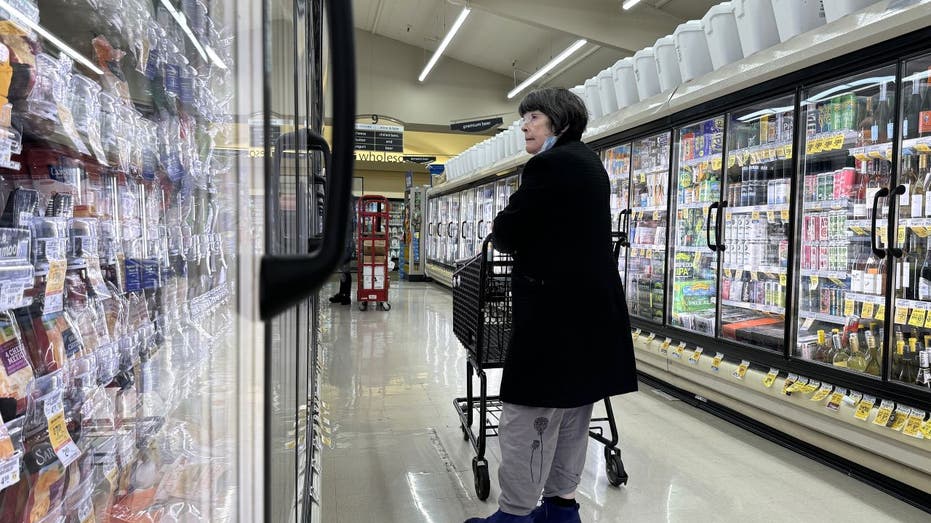 Shopper at a grocery store