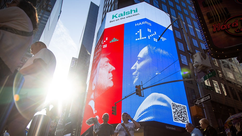 Election Day bets shown in Times Square