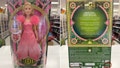 The front and back of the Glinda doll featuring a link to a porn site. - Fox News