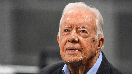 ATLANTA, GA - SEPTEMBER 30: Former president Jimmy Carter prior to the game between the Atlanta Falcons and the Cincinnati Bengals at Mercedes-Benz Stadium on September 30, 2018 in Atlanta, Georgia. (Photo by Scott Cunningham/Getty Images)
