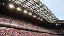 A general view of action at Red Bull Arena during the Major League Soccer match between New York Red Bulls and New York City FC at Red Bull Arena on July 17, 2022 in Harrison, New Jersey. 