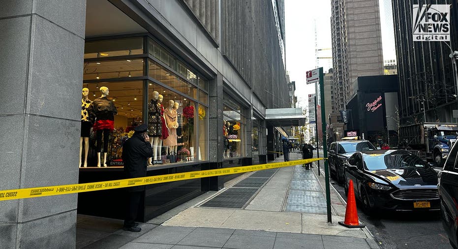 Police tape lines The scene where the CEO of United Healthcare was shot to death in what looks to be a targeted attack.
