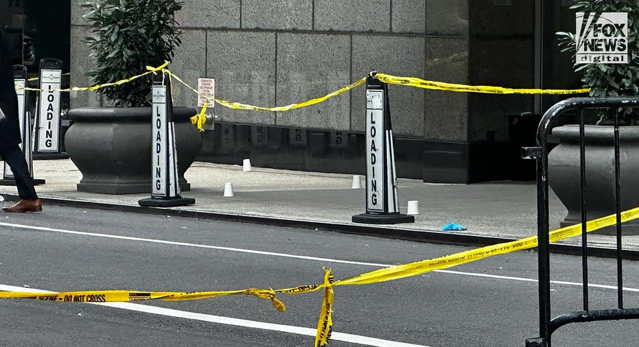 The scene where the CEO of United Healthcare was shot to death in what looks to be a targeted attack.