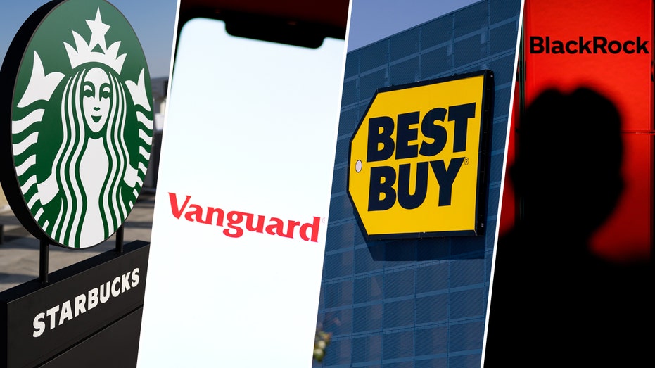 Starbucks, Vanguard, Best Buy and BlackRock logos