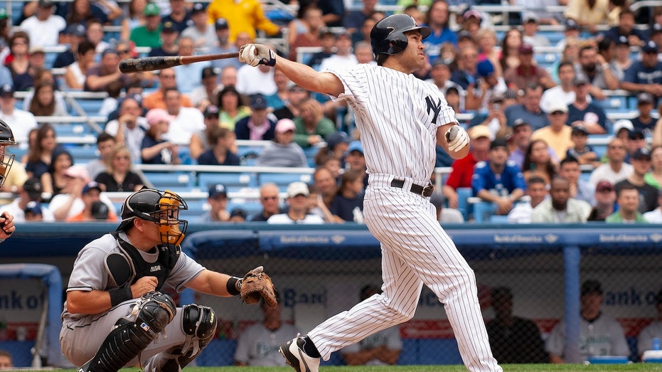 Damon at bat