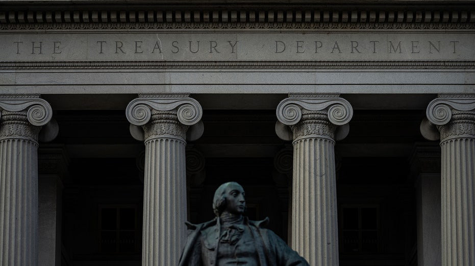 The treasury building of the United States