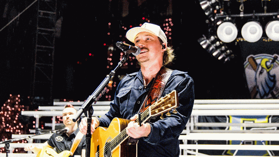 KNOXVILLE, TENNESSEE - SEPTEMBER 22: Morgan Wallen performs onstage for night two of his One Night At A Time tour at Neyland Stadium on September 22, 2024 in Knoxville, Tennessee. (Photo by John Shearer/Getty Images for for Morgan Wallen's One Night At A Time 2024)