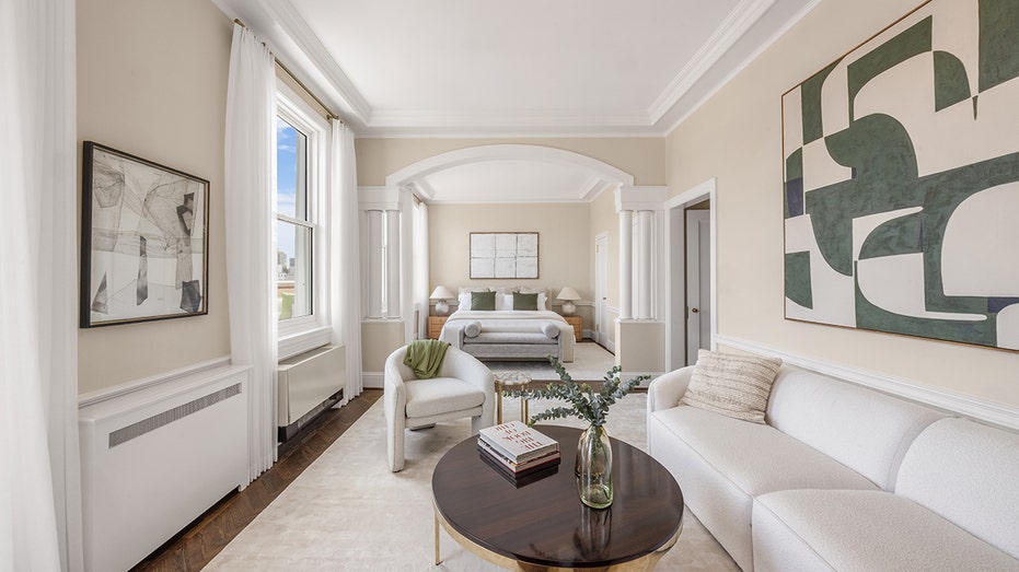 The master bedroom has its own sitting area and panoramic terrace.