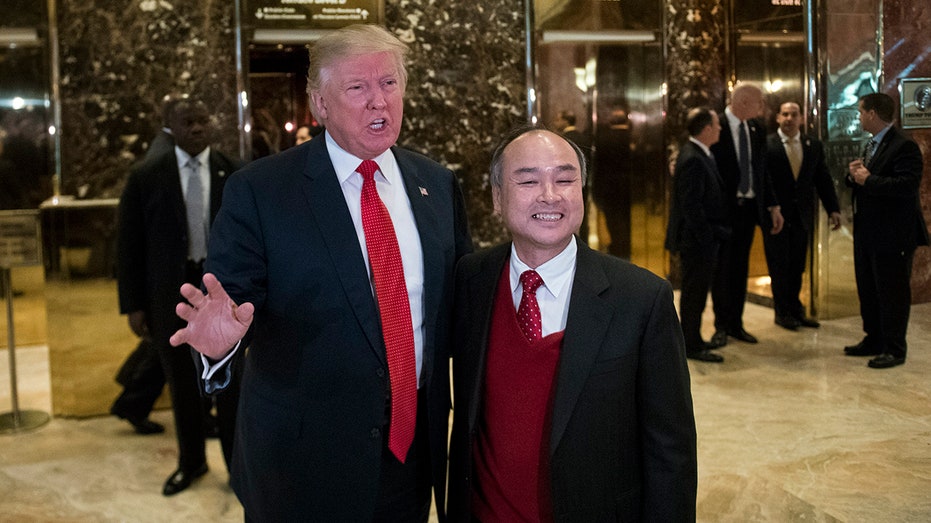 Trump and SoftBank CEO at Trump Tower