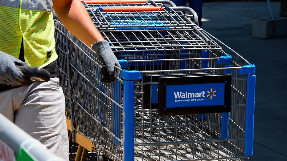 Shopping carts at Walmart