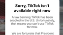 TikTok shouts out Trump as app goes dark for millions of users across US