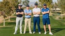 (From L-R): Joel Dahmen, John Pak, Beau Hossler and Michael Block pose while wearing Good Good Golf products.